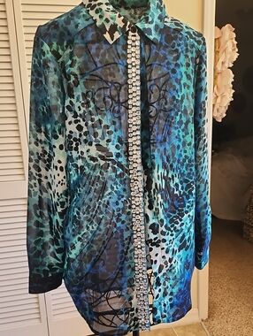 Chico's Animal Print Shirt/Blouse